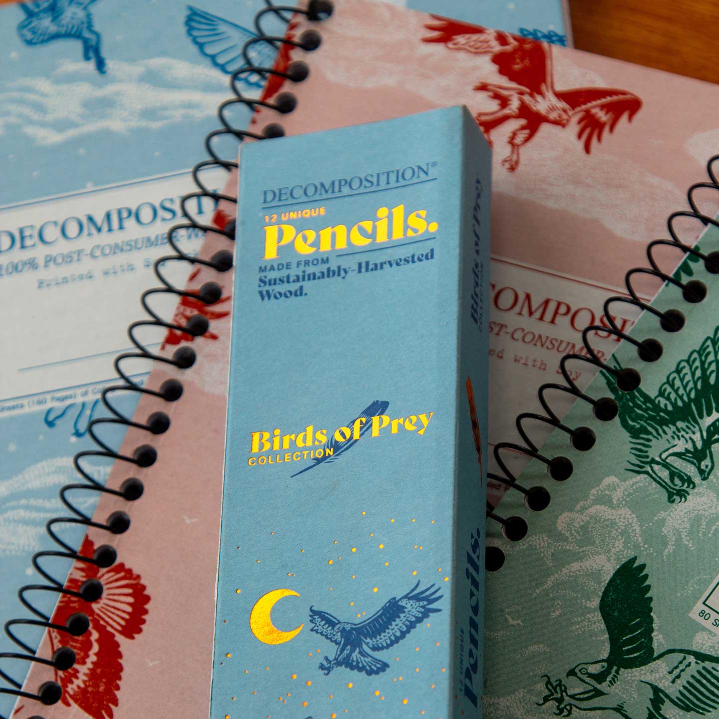 Birds of Prey Gift Set: Three Notebooks & a Dozen Pencils - Image 5